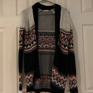 Vintage style oversized Sweater long sleeve acrylic open sweater Sz XS